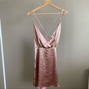 Shimmery Strappy Mini Dress